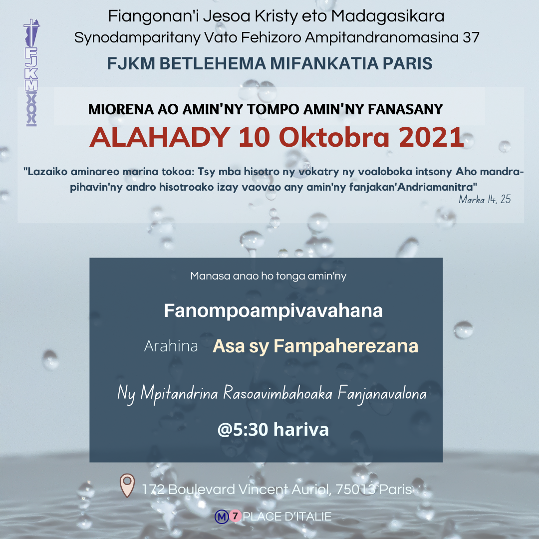 Alahady 10 oktobra 2021